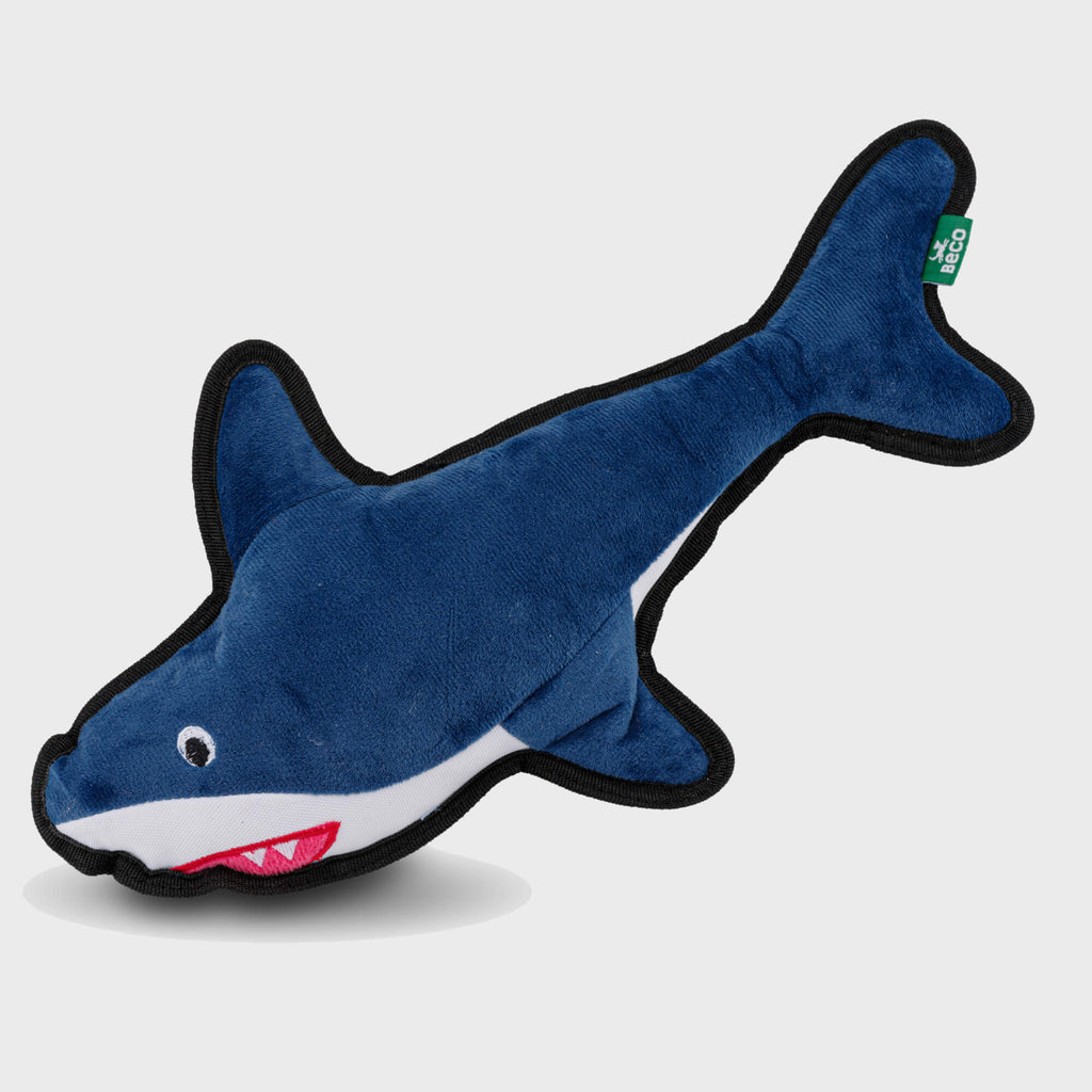 Beco Rough & Tough Recycled Dog Toy, Shark - Slickers ◊ Doghouse