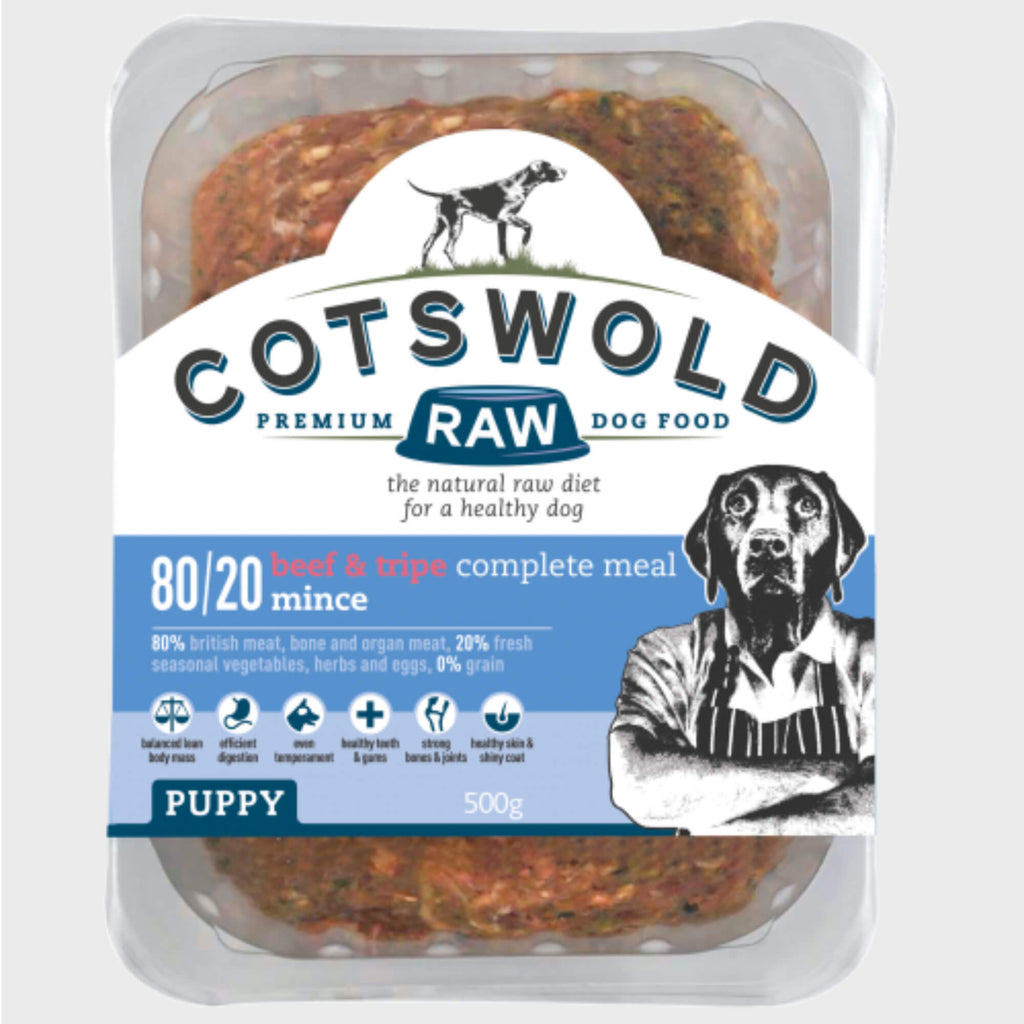 Cotswold Raw Raw Food 500g / Beef & Tripe Puppy / Mince Cotswold Raw Beef and Tripe Puppy 500g