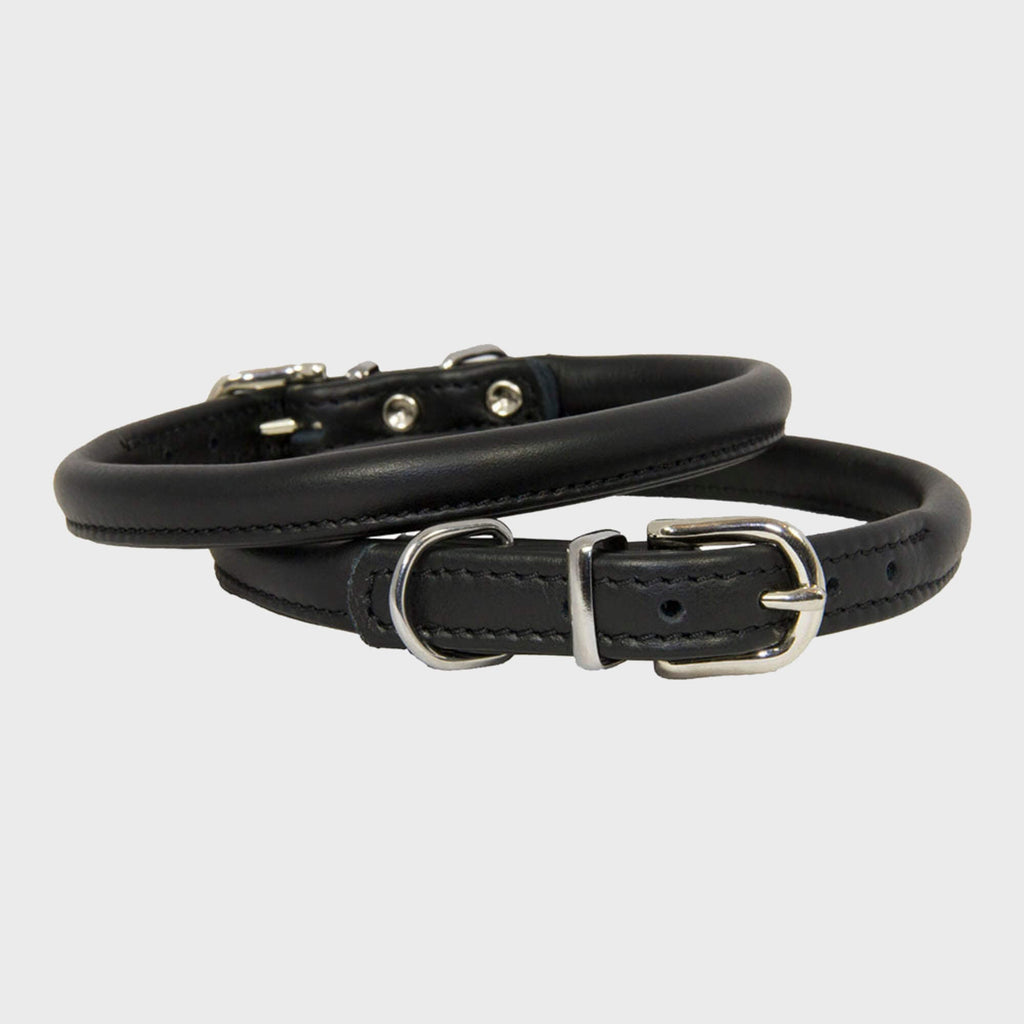Earthbound Collar Small / Black / Rolled Leather Rolled Leather Collar