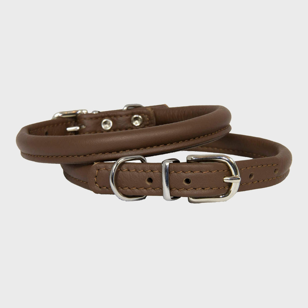 Earthbound Collar Small / Brown / Rolled Leather Rolled Leather Collar