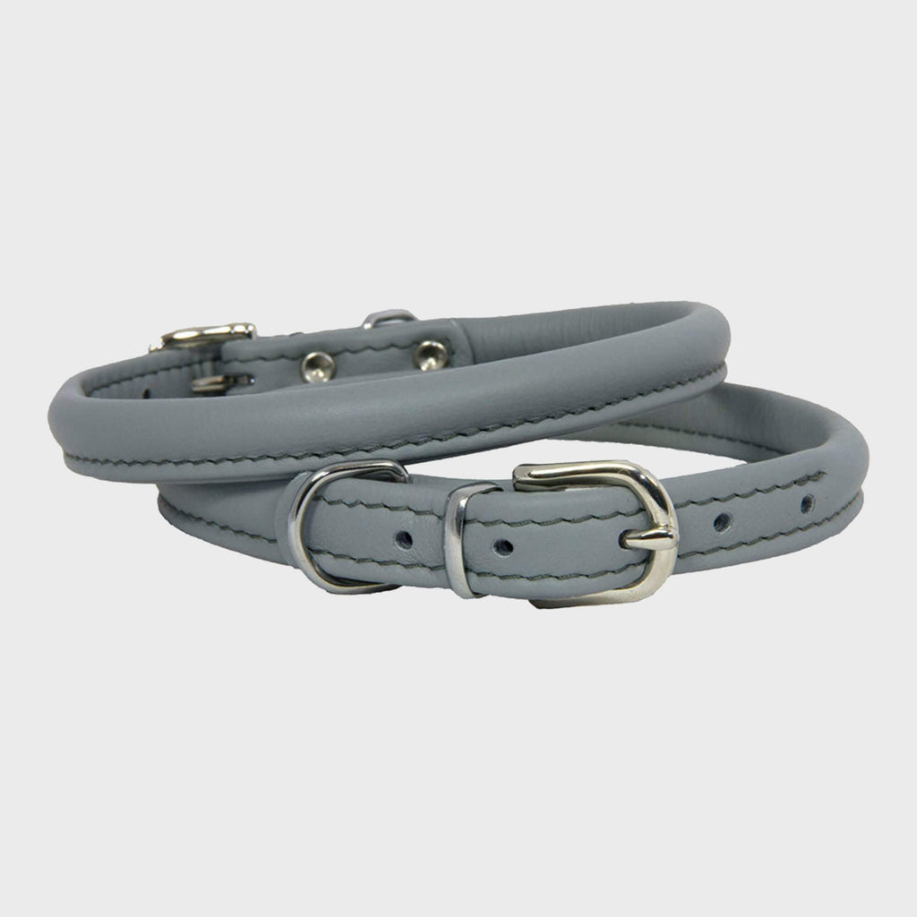 Earthbound Collar Small / Grey / Rolled Leather Rolled Leather Collar