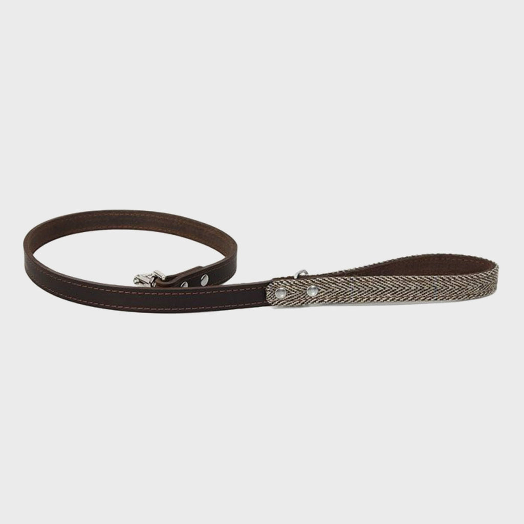 Earthbound Leather Lead Ox Tweed Leather Lead