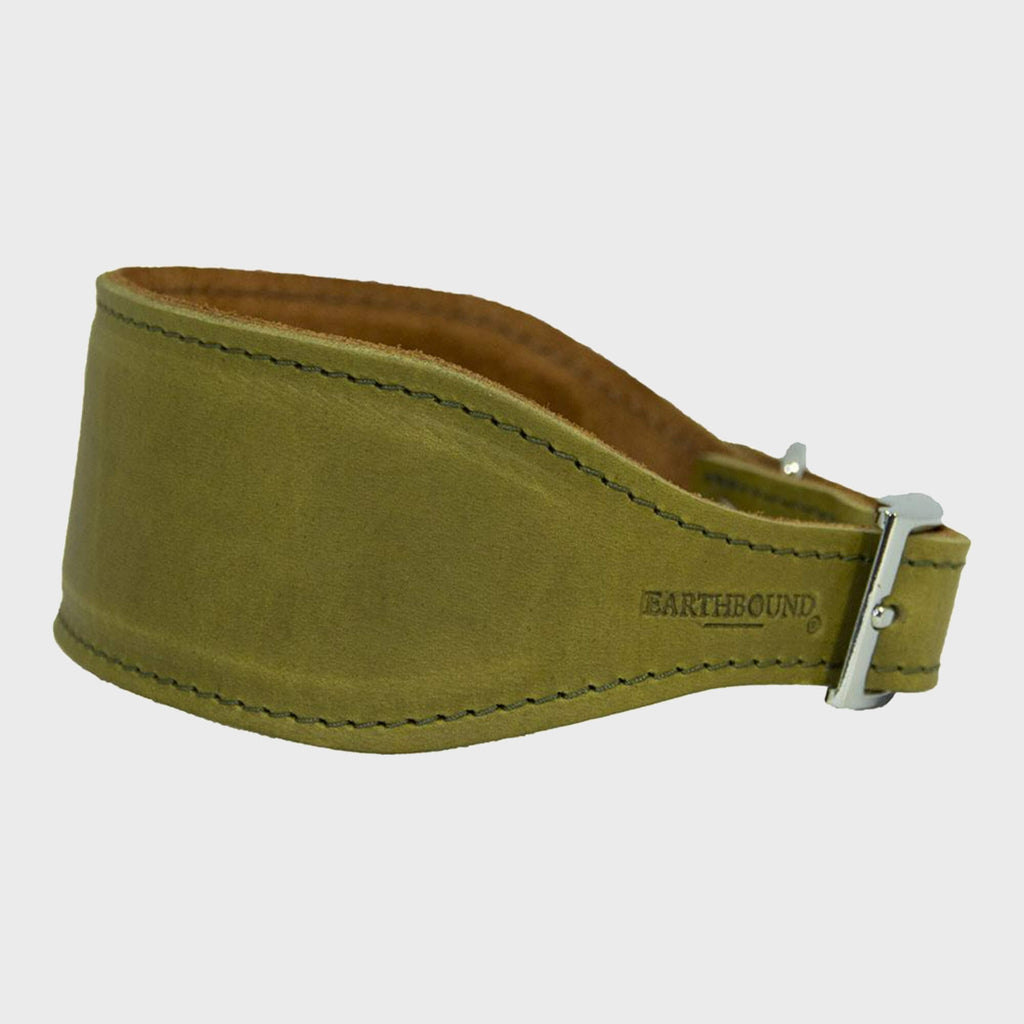 Earthbound Whippet Collar Small / Green / Leather Leather Whippet Collars