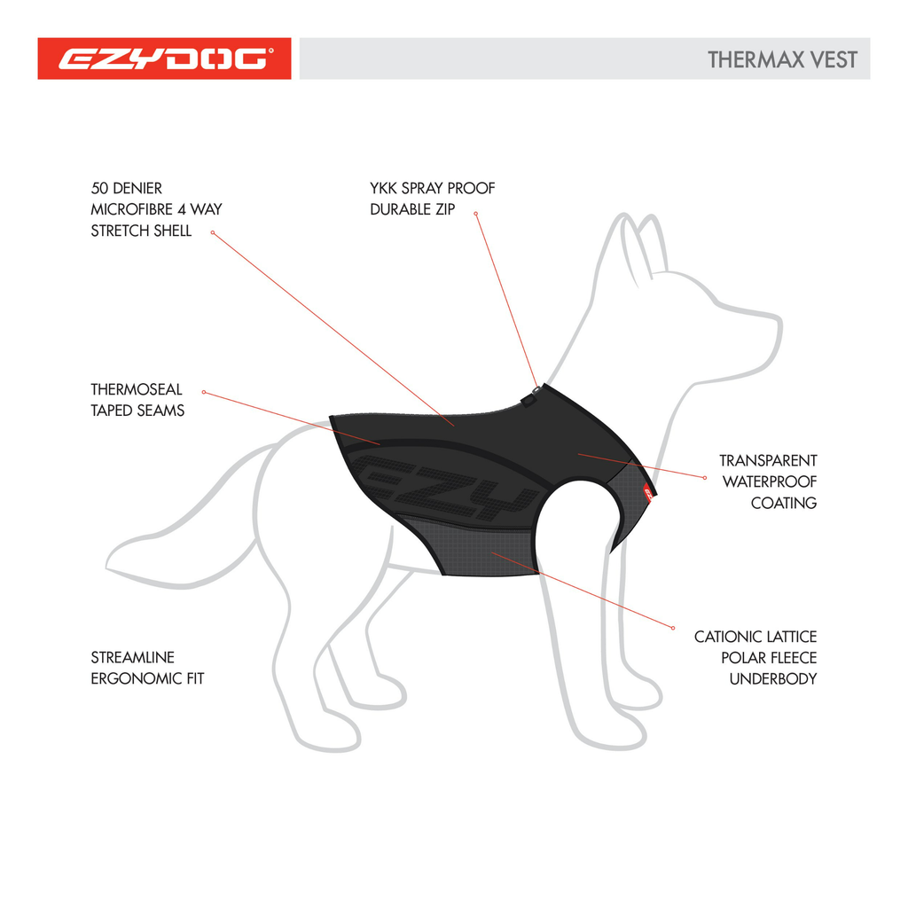 EzyDog Coats Thermax Thermogenic Vest