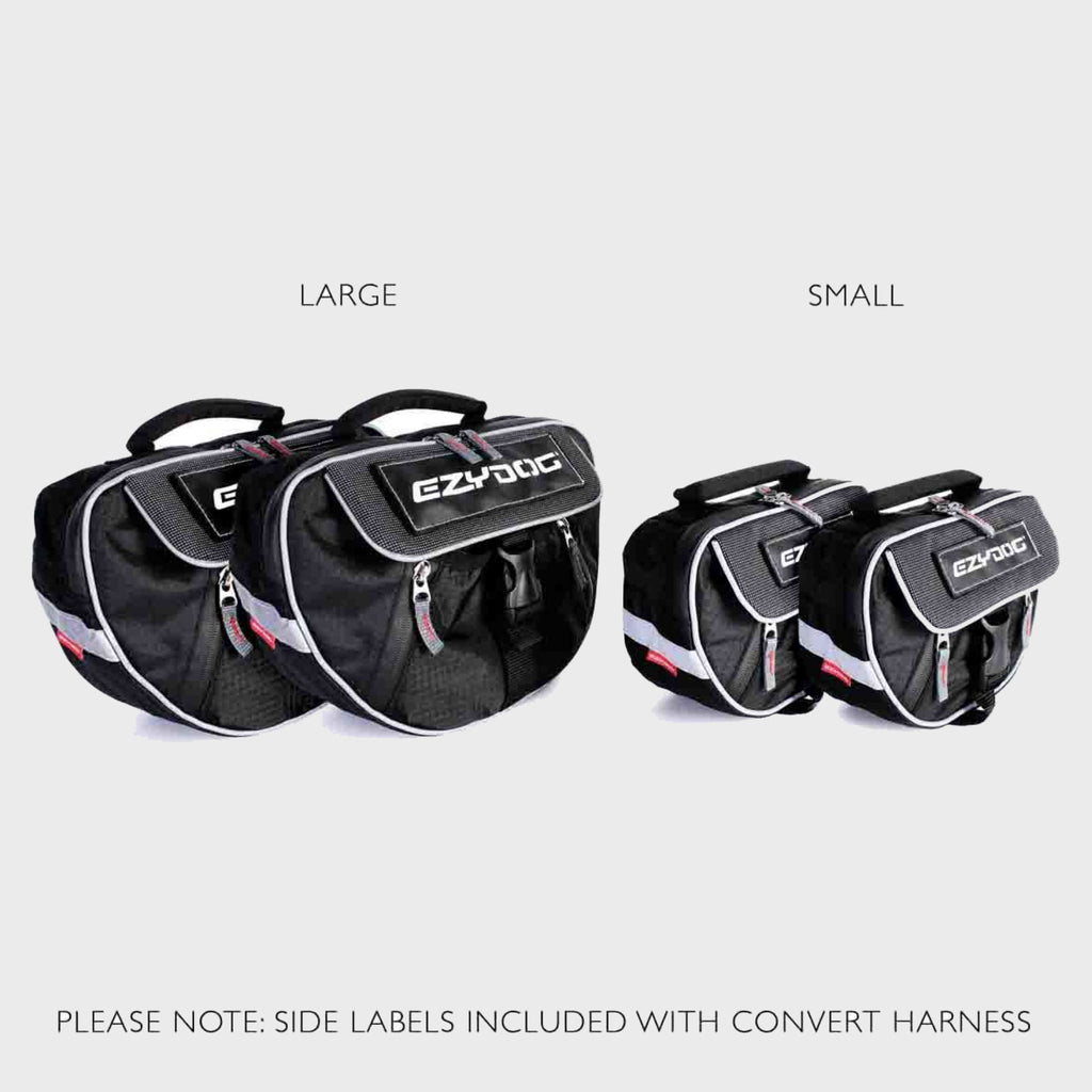 EzyDog Harness S-M Convert Harness Saddle Bags