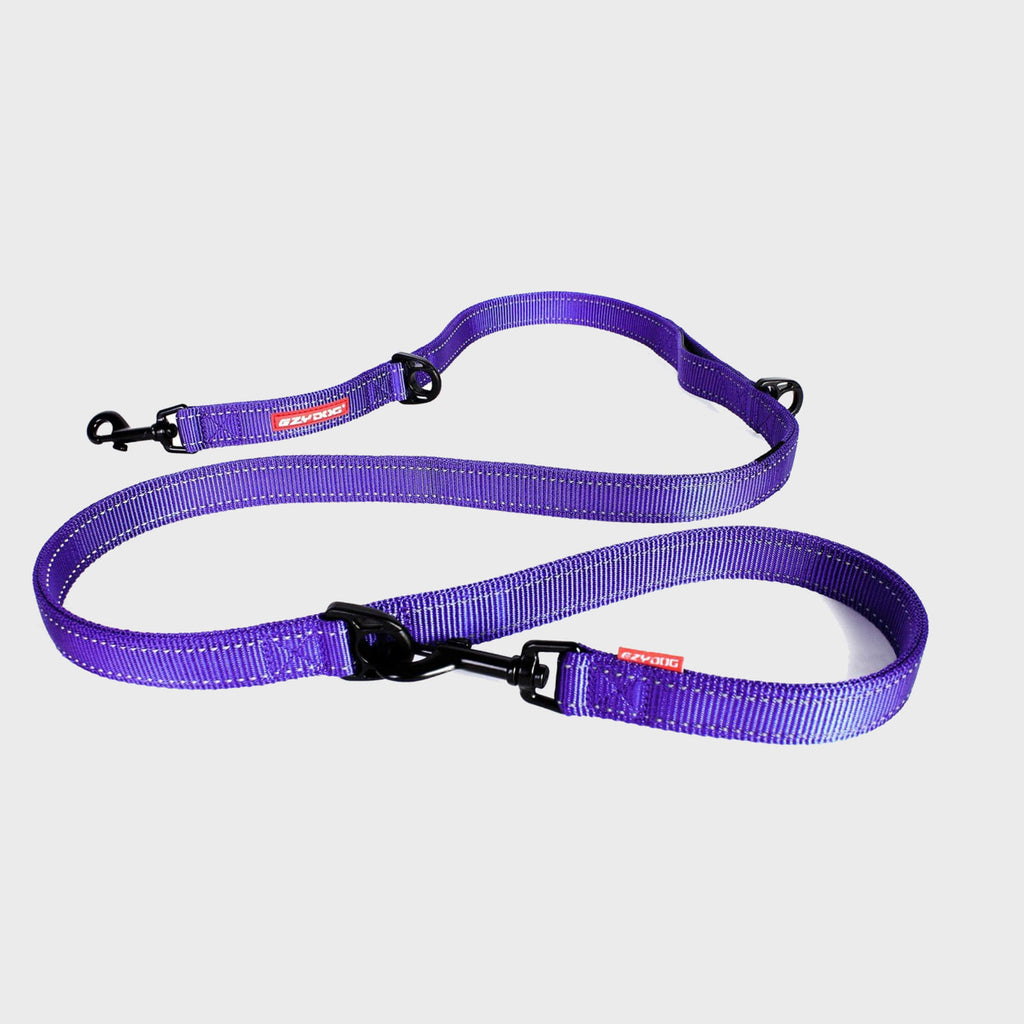 EzyDog Lead Purple Vario 6 Multi-Function Leash + Snap Hook