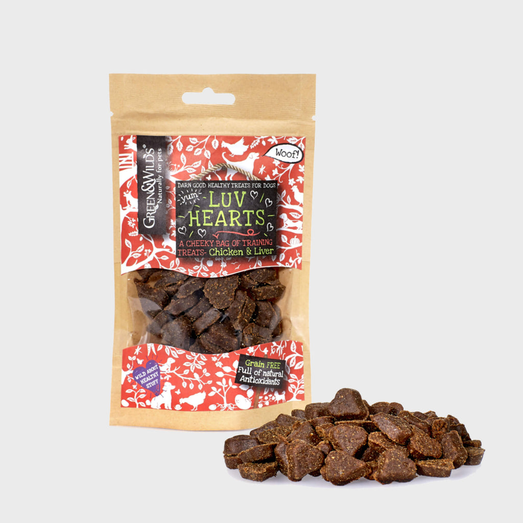 Green and Wilds Treats LUV Hearts 100g