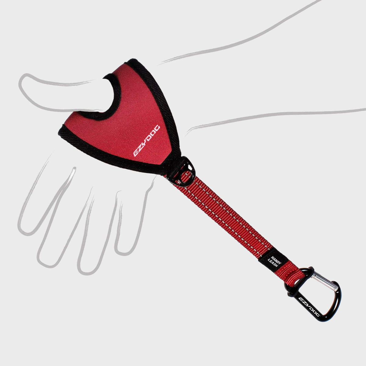 Handy Leash Red measuring guide
