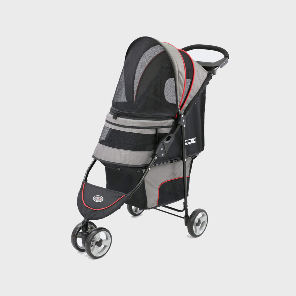 Innopet STROLLER Shiny Grey/ Red InnoPet® Buggy Avenue (Raincover included)