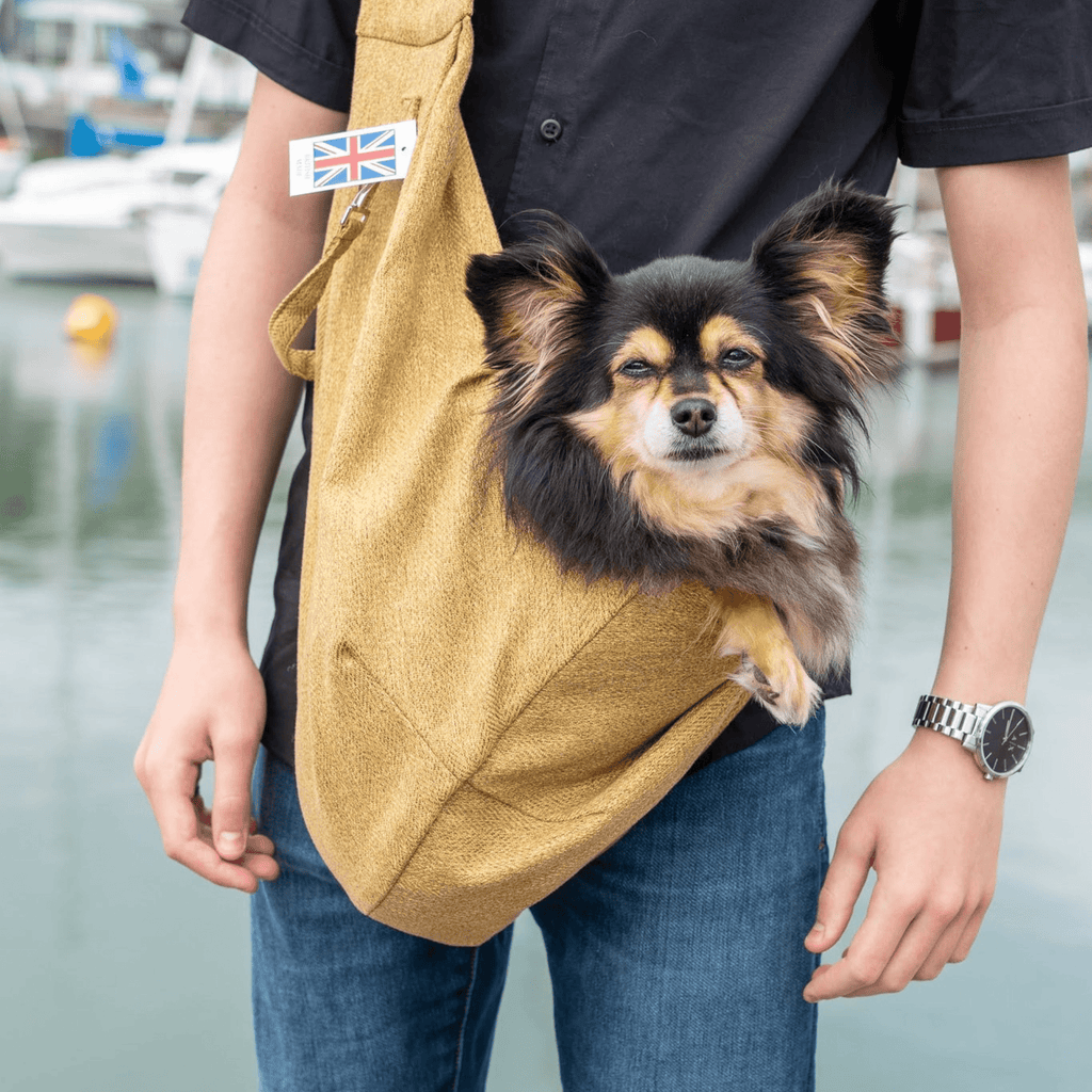 Mustard Tweed Dog Sling - Slickers ◊ Doghouse