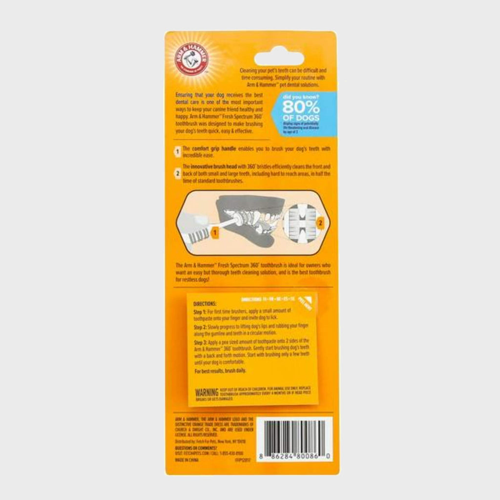 Arm & Hammer Fresh 360 Degree Toothbrush for Puppies/Small Dogs - Slickers ‚óä Doghouse