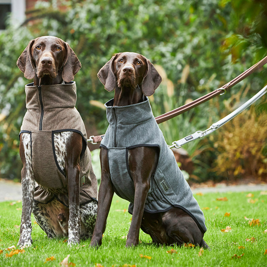 Waterproof Fleece Jacket Grey Marl - Slickers ‚óä Doghouse
