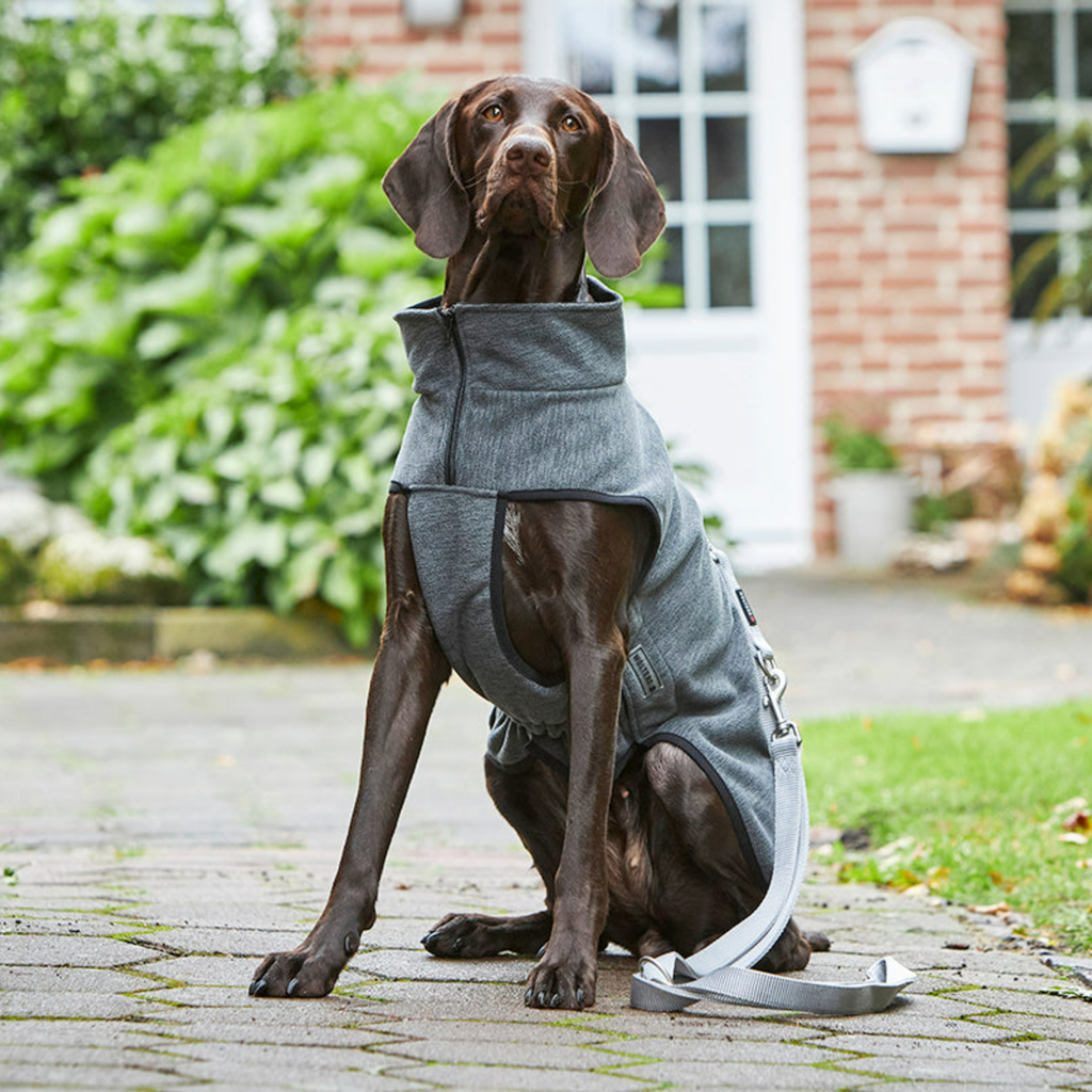 Waterproof Fleece Jacket Grey Marl - Slickers ‚óä Doghouse