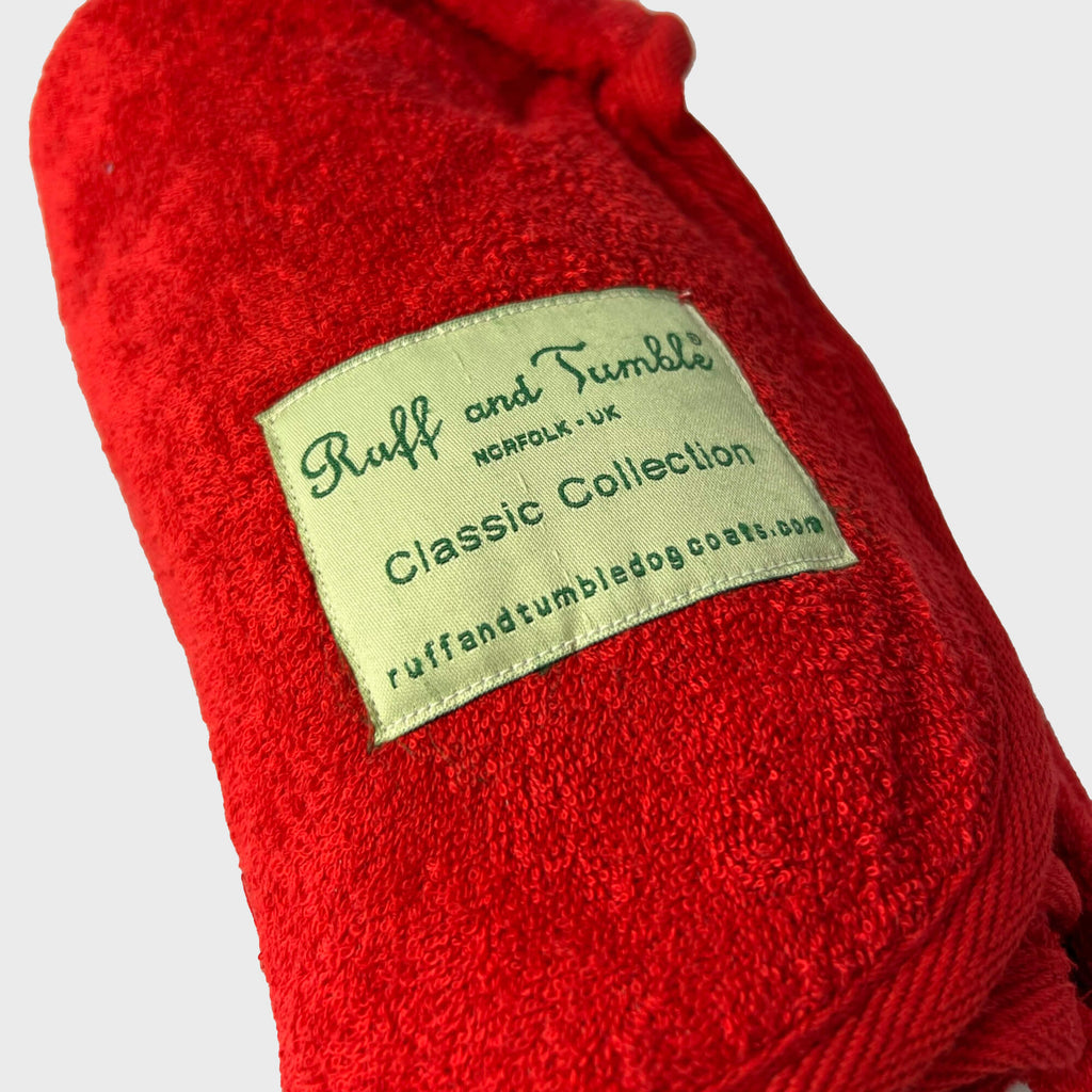 Ruff and Tumble Dachshund Brick Red / Mini Dog Drying Coat - Dachshund Collection