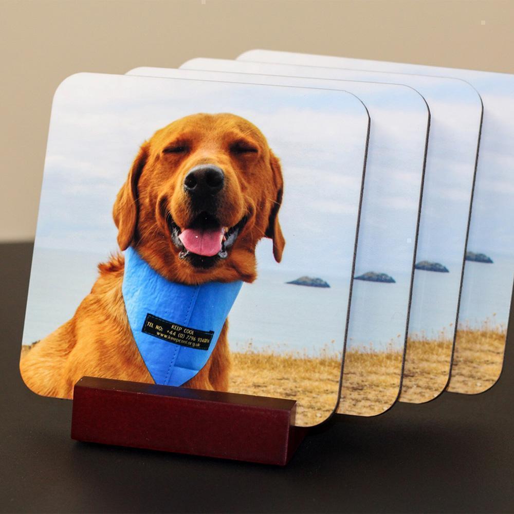 Slickers ◊ Doghouse Personalised Product Dog Print Drink Coasters
