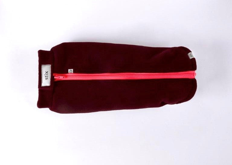 Stix & Roam Dog Coat XS 46cm / Burgundy / Pink Stix Waterproof Fleece Coats for Whippets Four Legged