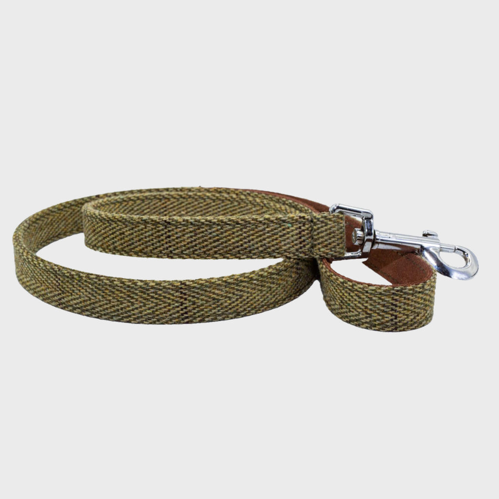Tweed Leather Lead, three colours - Slickers ◊ Doghouse