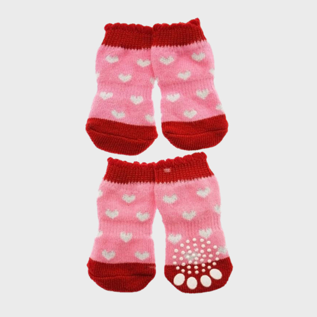 Urban Pup Doggy Wear S / GLITTER HEARTS Pet Socks