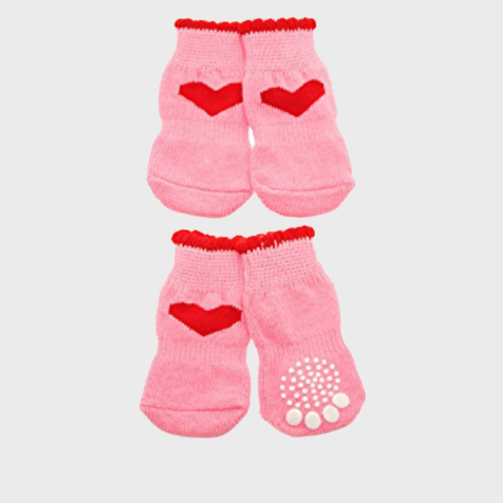 Urban Pup Doggy Wear S / PINK HEARTS Pet Socks