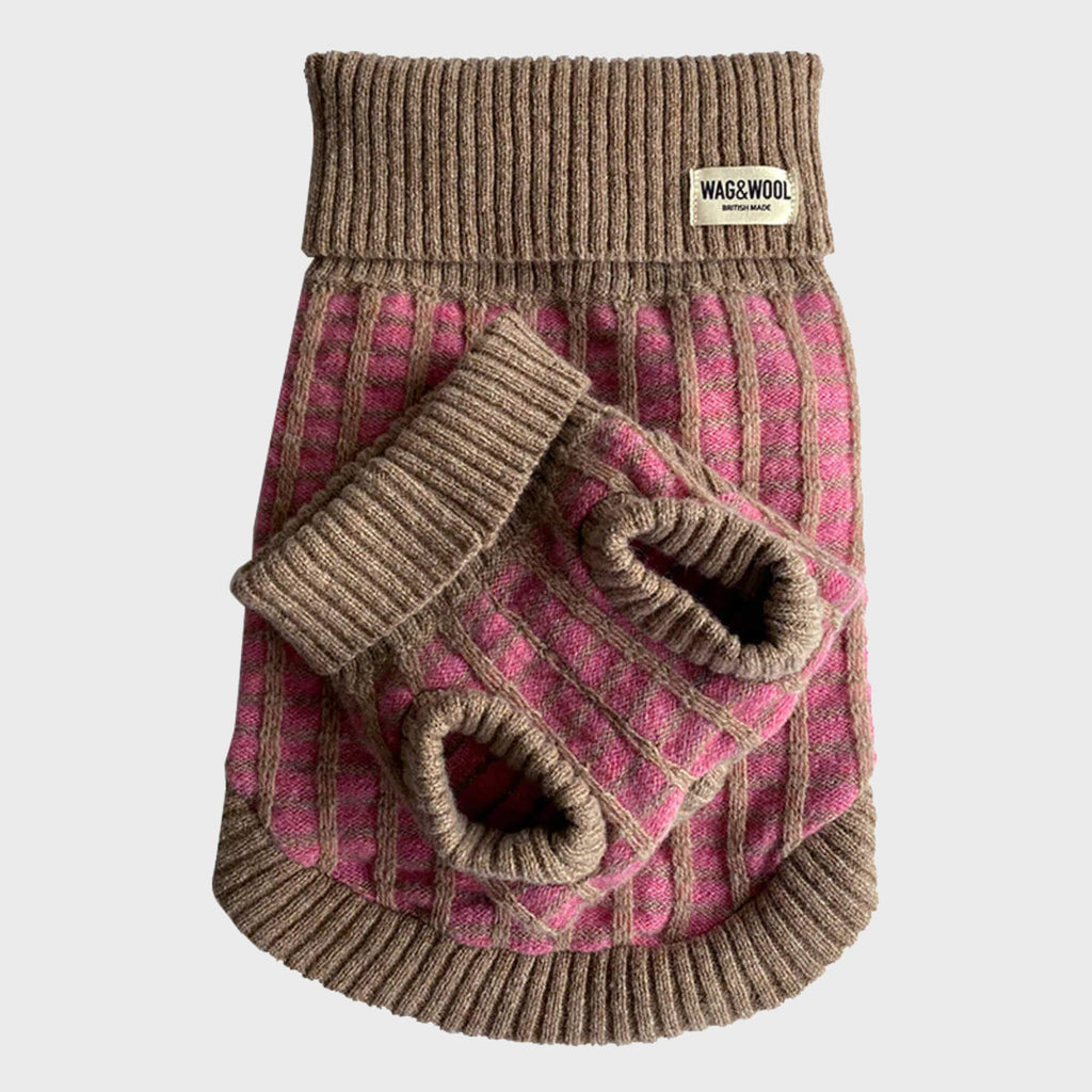 Wag & Wool Apparel & Accessories Paddy Dog Jumper Pink