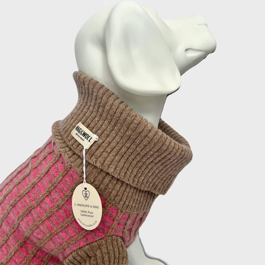 Wag & Wool Apparel & Accessories Paddy Dog Jumper Pink